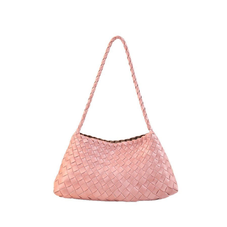 Handwoven Sub-Bag Set for Women Premium Shoulder Underarm Handbag, Vintage Casual Purse with Artisan Woven Texture