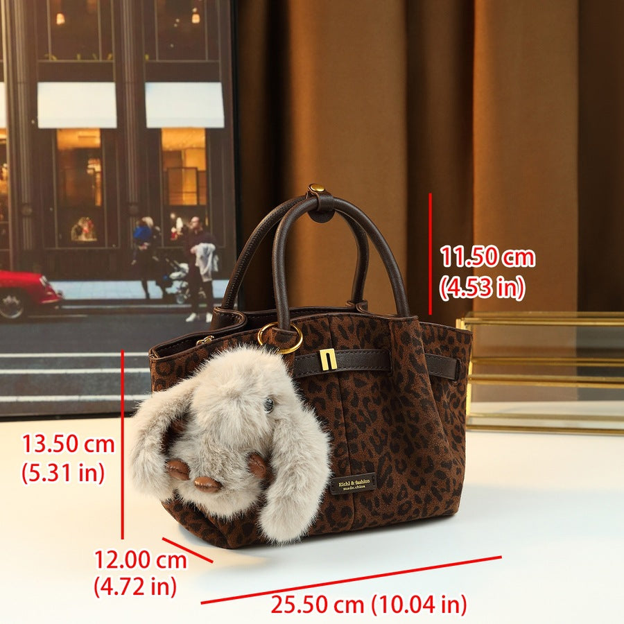 Vintage Dumpling Bag for Women Fall Winter Shoulder Crossbody Handbag, Elegant Versatile Purse with Cozy Plush Charm