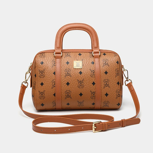 Genuine Leather Small Crossbody Bag for Women, New Fall Winter Vintage Minimalist Top Handle Purse, Versatile Work Handbag for Ladies