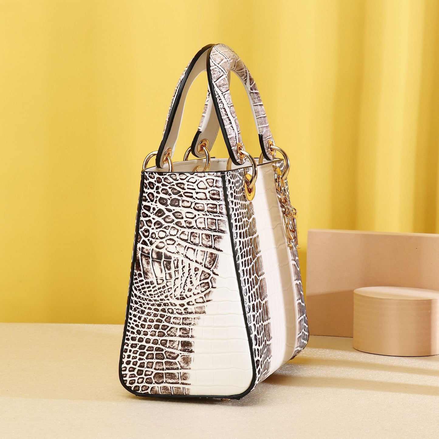 New Arrival Croc-Effect Lady-Inspired Bridal Bag for Women, A Versatile Top-Handle Crossbody Shoulder Handbag with Premium Design, Perfect Wedding Purse