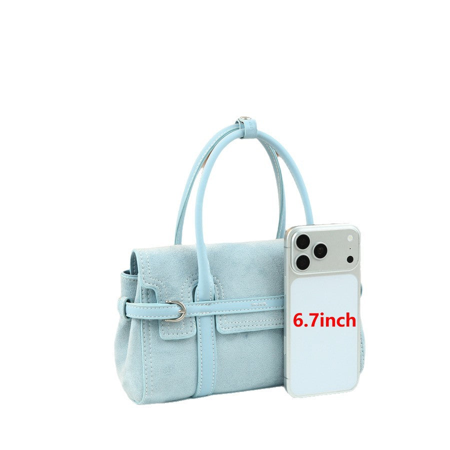 Candy Color Square Crossbody Bag for Women Pastel Spring Mini Top Handle Purse, Light Luxury Versatile Shoulder Handbag with Designer Feel