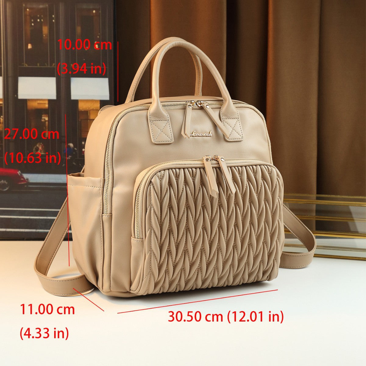 Woven Square Backpack for Women Vintage Casual Travel Daypack, Versatile Mommy Bag with Solid Color Woven Design