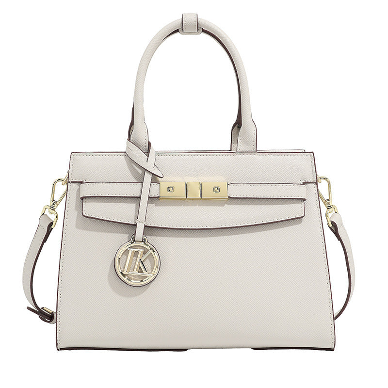 Elegant Light Luxury Handbag for Women, New Spring/Summer Trendy Shoulder Crossbody Bag with Kelly-Inspired Turn-Lock Design, A Chic Everyday Essential