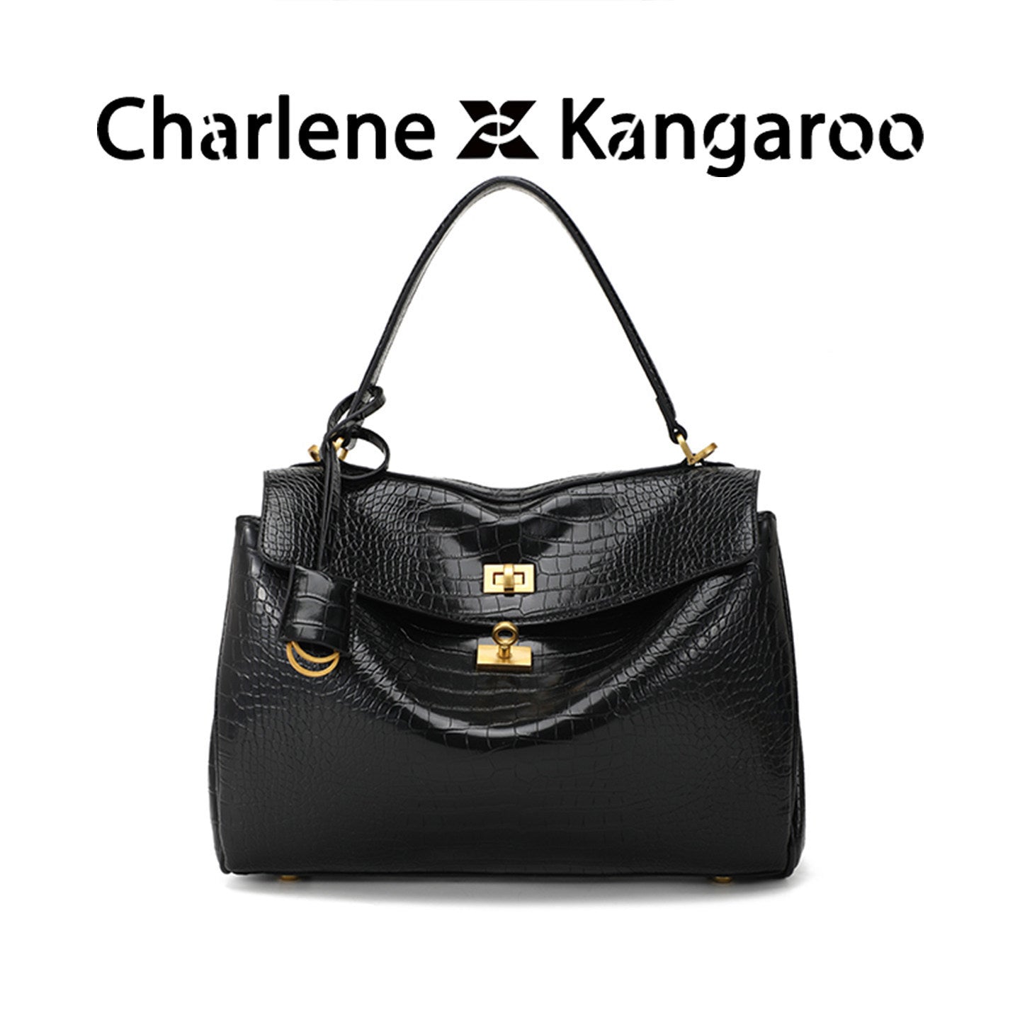 New Arrival Kelly-Inspired Croc-Effect Tote Bag for Women, A Large Capacity Commuter Shoulder Crossbody Handbag with Premium Versatile Design