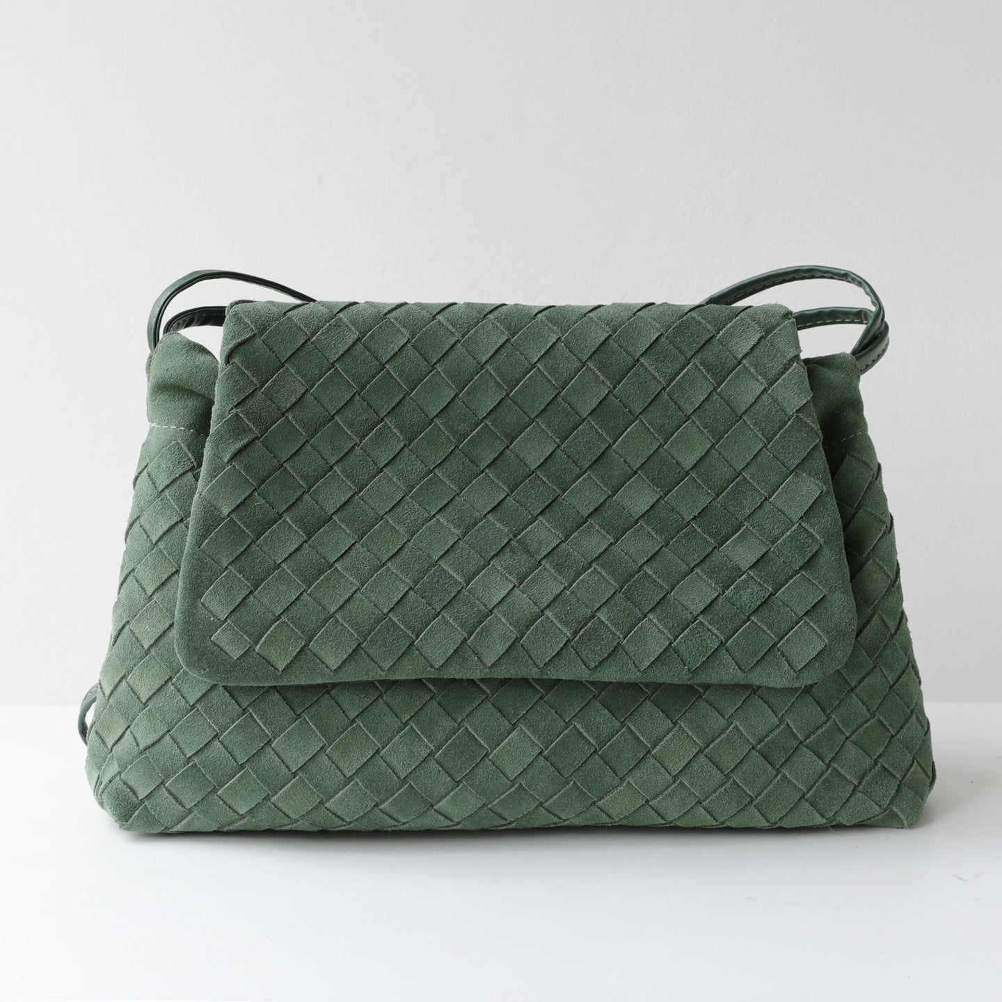 Frosted Cowhide Woven Flap Tote Bag for Women Large Capacity Commuter Shoulder Crossbody Handbag, Premium Matte Purse with Artisan Texture