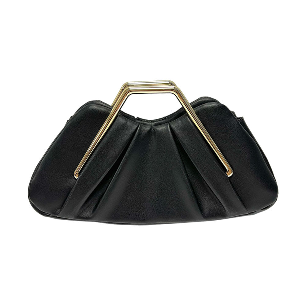 New Arrival Pleated Top-Handle Bag for Women, A Boutique-Style Pleated Clutch with Glamorous Elegant Design, Versatile Evening Handbag for Banquets & Special Occasions