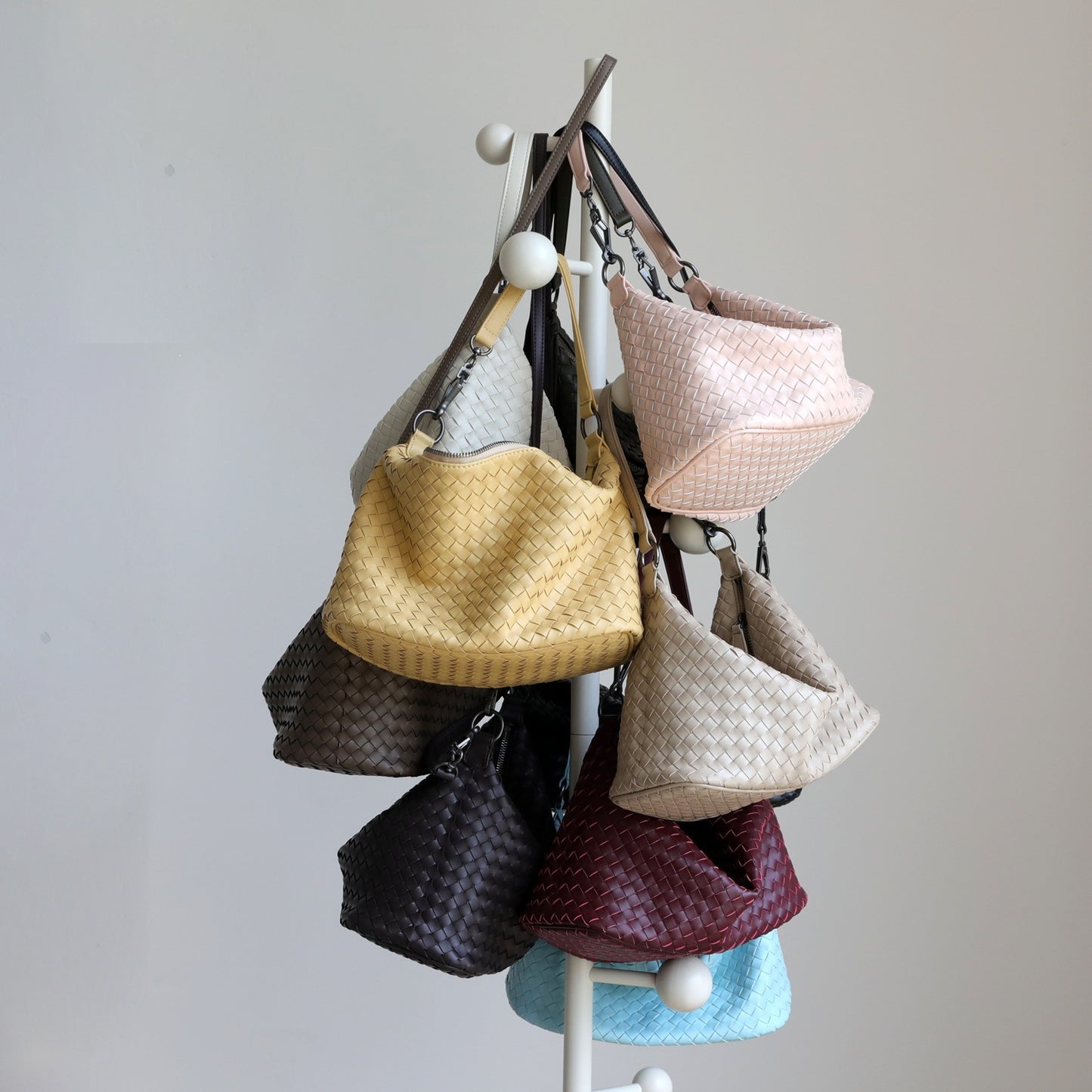 Cowhide Handwoven Dumpling Bag for Women Shoulder Crossbody Handbag, Niche Commuter Underarm Purse with Artisan Leather Texture