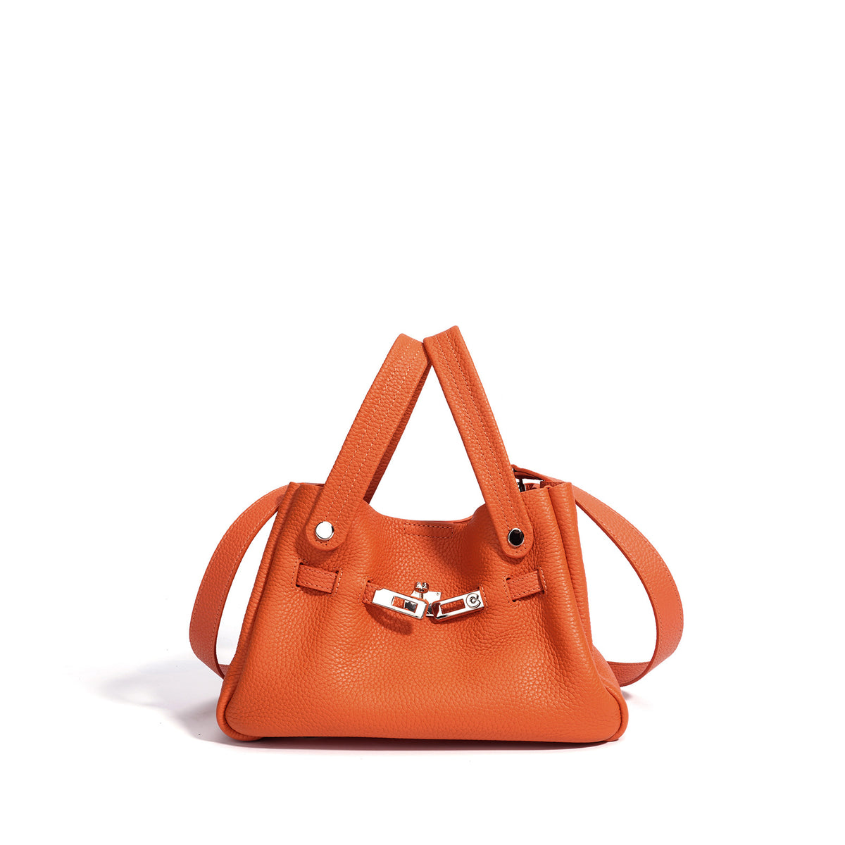 Genuine Top Layer Cowhide Kelly-Style Basket Bag for Women, Niche Design Commute Shoulder Crossbody Top Handle Purse, Versatile Bucket Handbag for Ladies