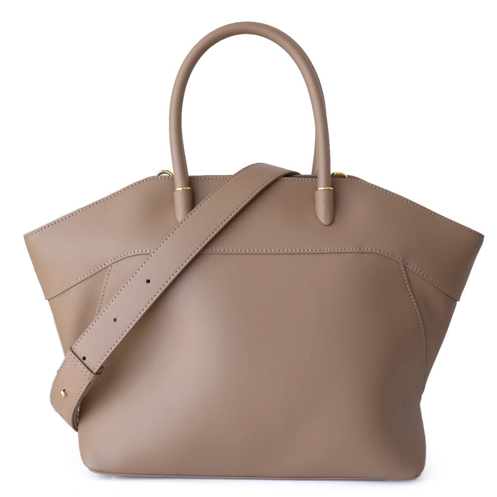 Wing Tote Bag for Women Premium Cowhide Large Capacity Commuter Shoulder Crossbody Handbag, Versatile Purse with Sculptural Design