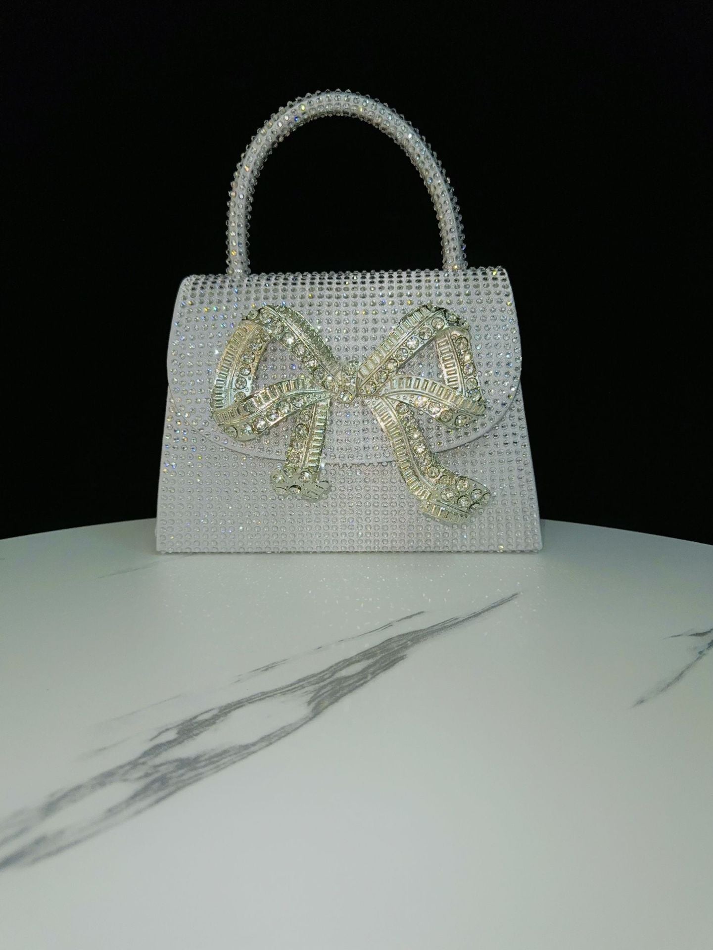 Dazzling Full Rhinestone Evening Bag for Women, A Crystal-Embellished Top-Handle Crossbody Shoulder Handbag Perfect for Banquets & Special Occasions