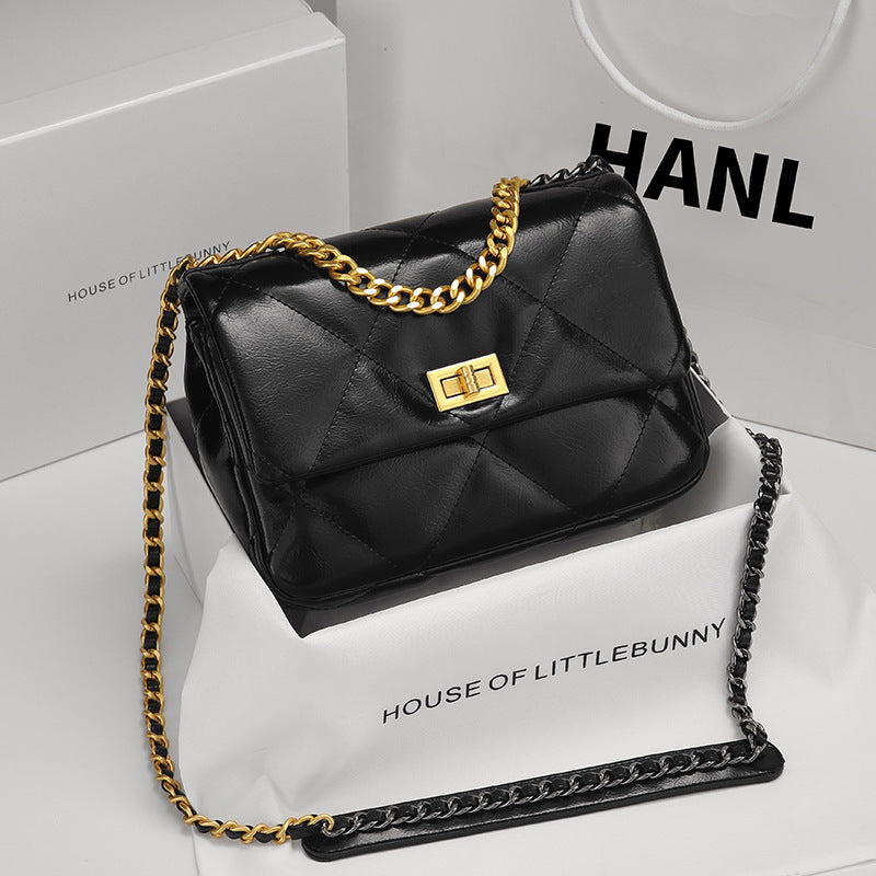 Chanel-Style Quilted Chain Shoulder Cross-Body Bag for Women | High-End Niche Designer Handbag with Timeless Diamond Stitching & Versatile Everyday Appeal