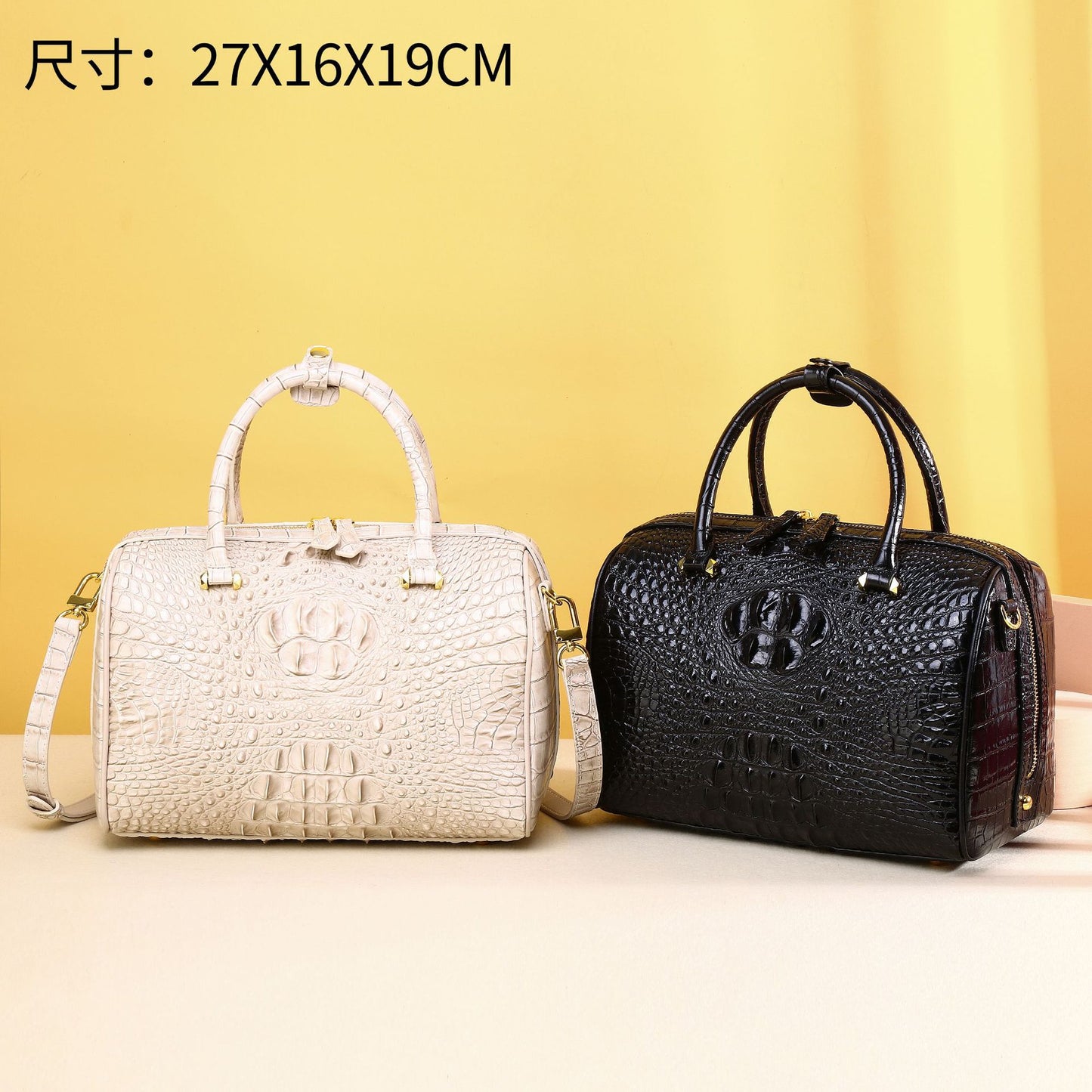 New Arrival Croc-Effect High-End Pillow Bag for Women, A Classic Top-Handle Crossbody Shoulder Handbag with Fashionable Design