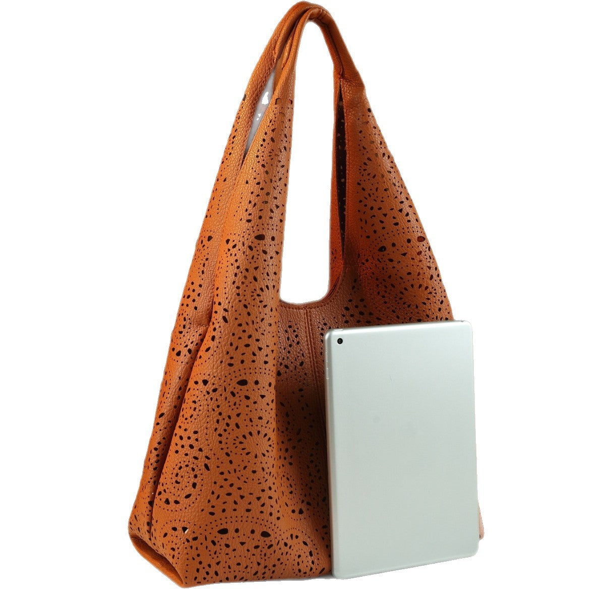 Hollow Paisley Print Tote Bag for Women with Detachable Sub-Bag, Large Capacity Beach Commuter Shoulder Crossbody Handbag with Versatile Design