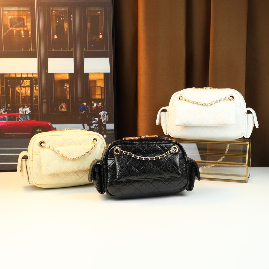 Korean Quilted Multi-Pocket Chain Bag for Women Chanel-Style Shoulder Crossbody Handbag, Versatile Trendy Purse with Classic Design