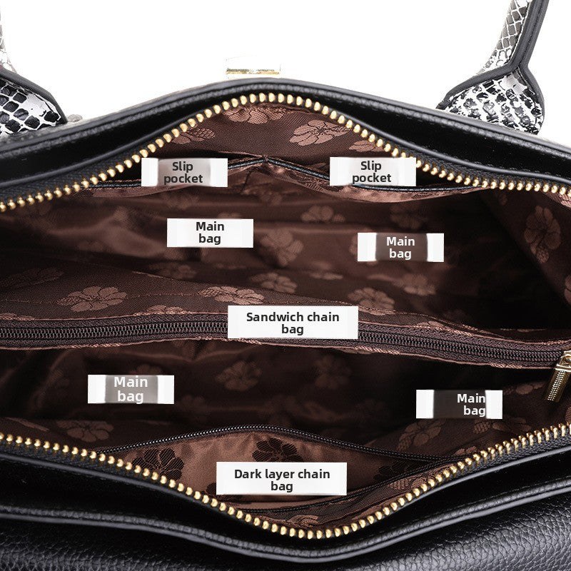 Genuine Soft Leather Large Capacity Tote Bag for Women, New Minimalist Crossbody Top Handle Handbag, Premium Everyday Purse for Ladies