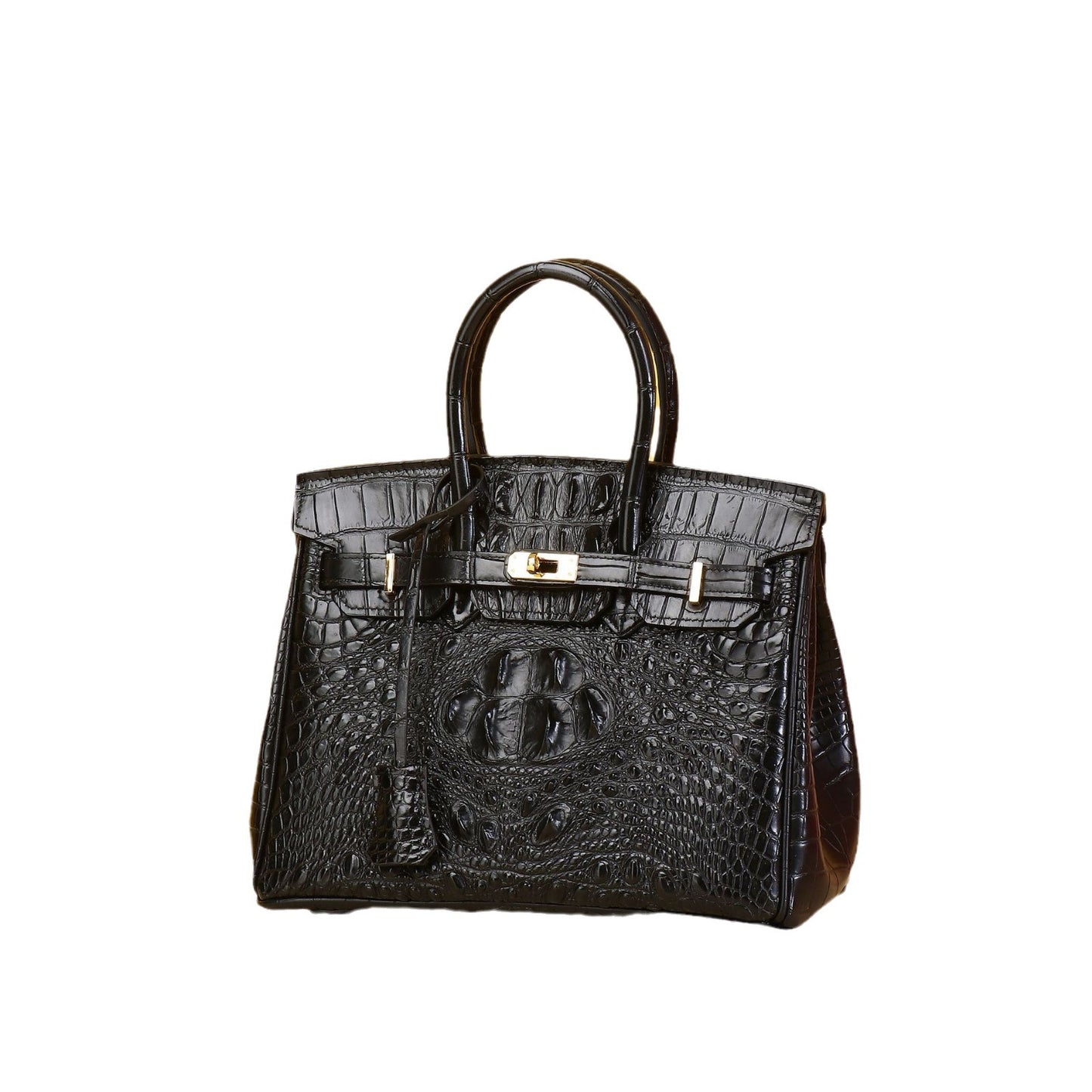 Elegant Croc-Embossed Birkin-Inspired Tote Bag for Women, Large Capacity Wristlet Handbag with Classic Versatile Design, Perfect Mother's Day Gift for Mom