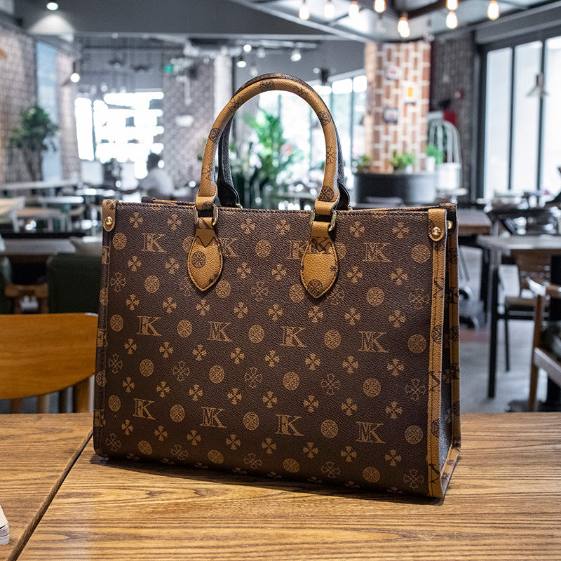 Genuine Leather Large Capacity Tote Bag for Women, New Fashionable Versatile Shoulder Crossbody Handbag, Everyday Purse for Ladies