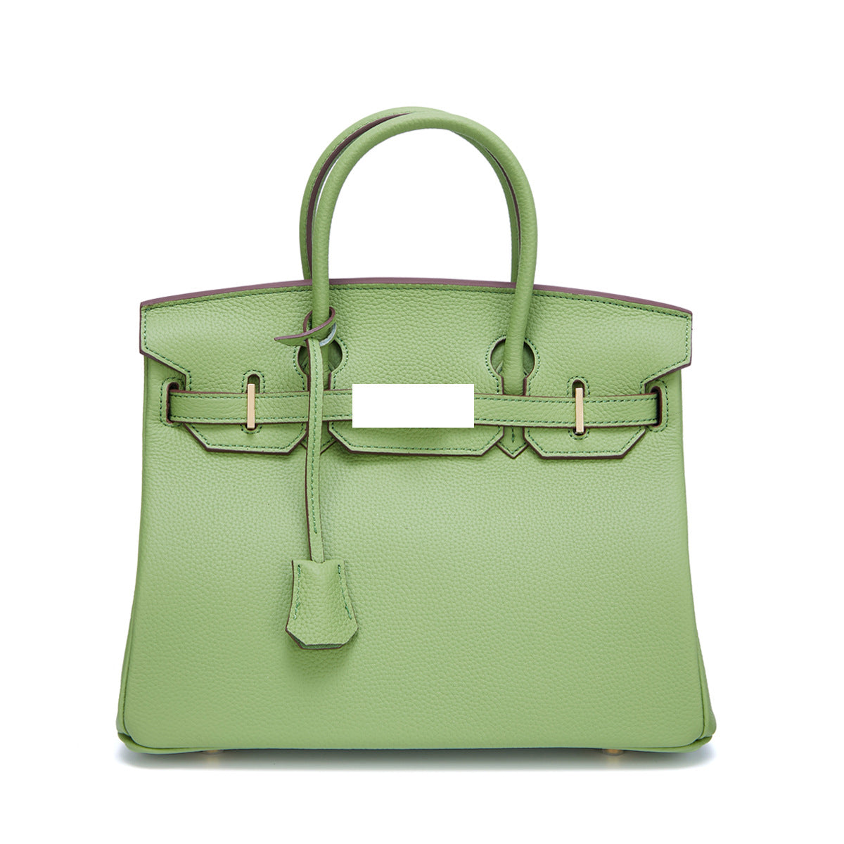 Women's Togo Leather Handbag Large Capacity Top Handle Bag with Gold Hardware, Premium Quality Birkin Style Shoulder Purse