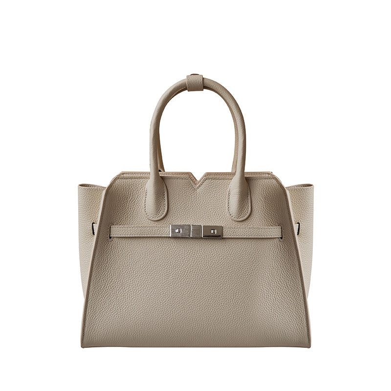 Chic Cowhide Birkin-Inspired Tote Bag for Women, Versatile Genuine Leather Shoulder Crossbody Handbag with Large Capacity & Premium Sophisticated Design, Everyday Purse