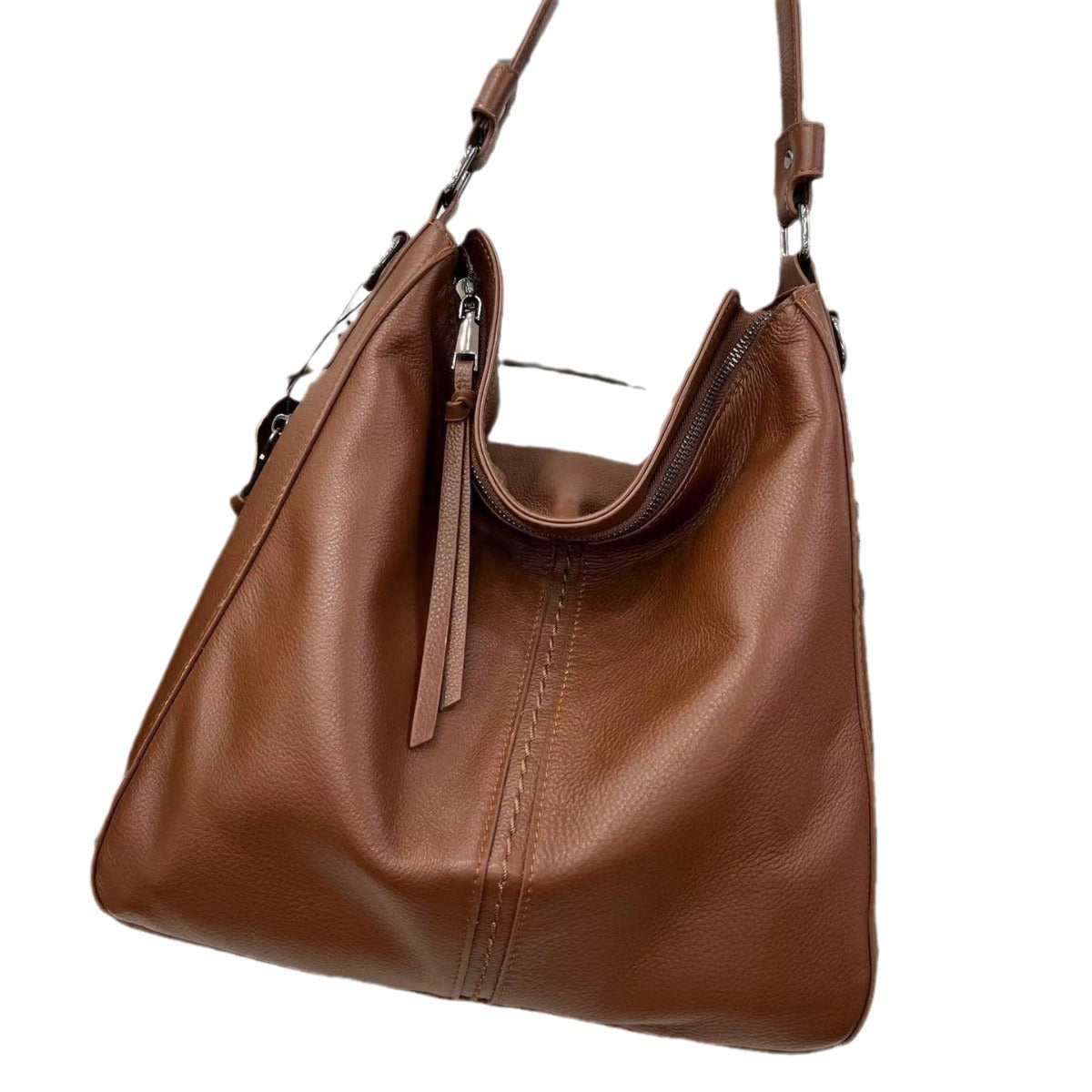 Genuine Top Layer Cowhide Large Shoulder Crossbody Top Handle Bag for Women, Versatile Everyday Handbag 1081 for Ladies