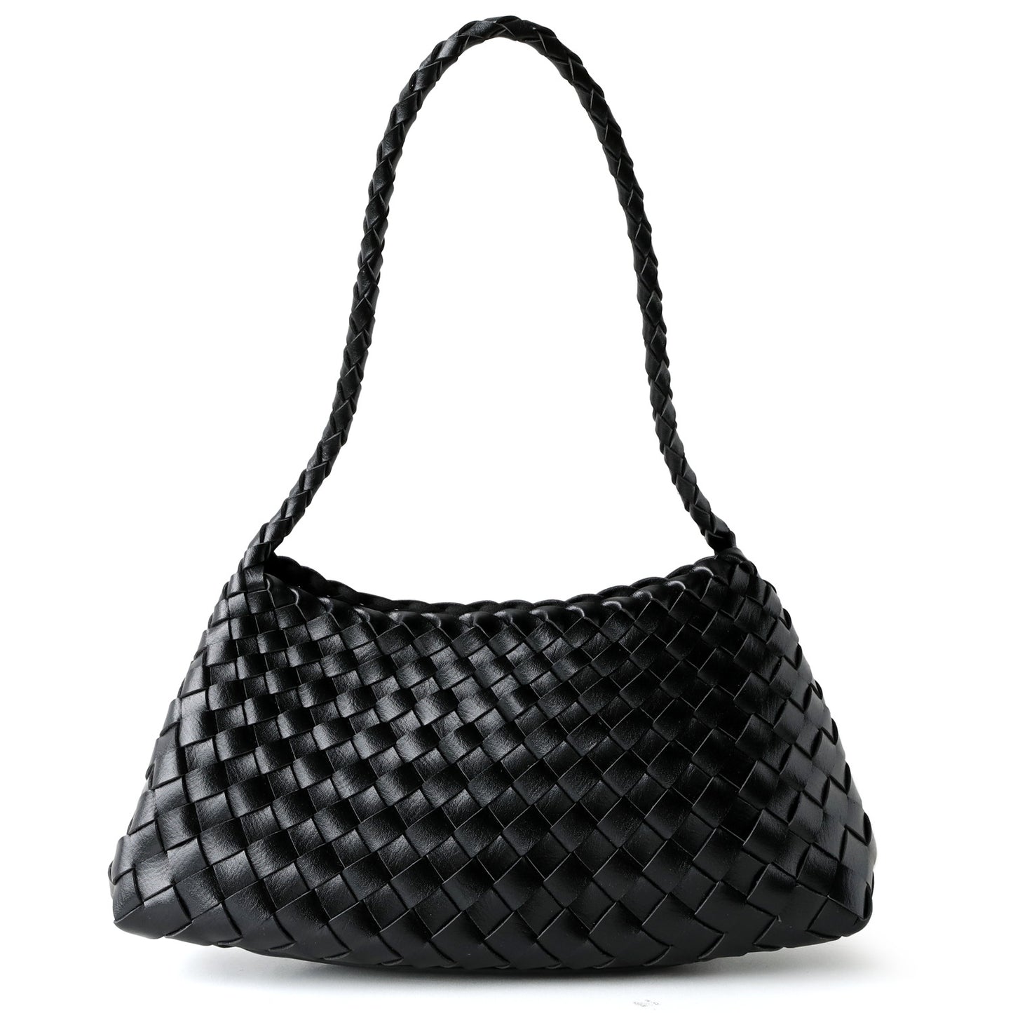Handwoven Crescent Underarm Bag for Women Vintage Commuter Shoulder Handbag, Niche Versatile Purse with Artisan Texture