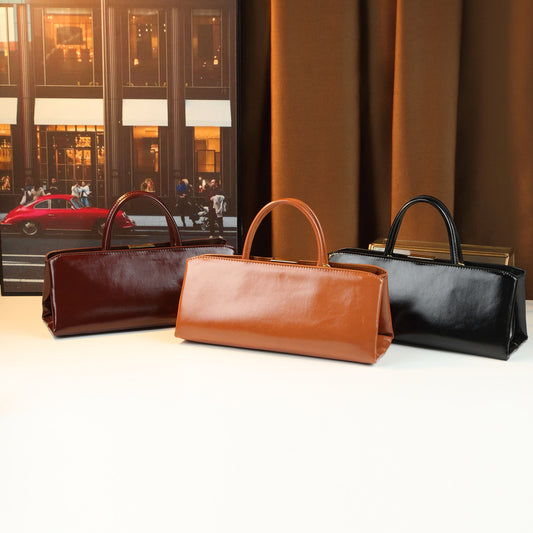New Arrival Light Luxury Solid Color Square Clutch Bag for Women, A High-Texture Top-Handle Underarm Shoulder Handbag with Multi-Layer Design