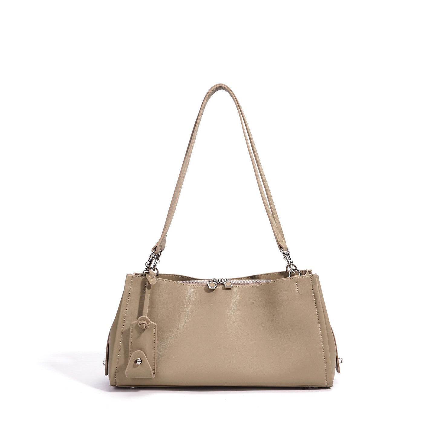 New Premium Boston Underarm Bag in Genuine Cowhide, Large Capacity Commute Top Handle Shoulder Purse, Versatile Work Handbag for Women