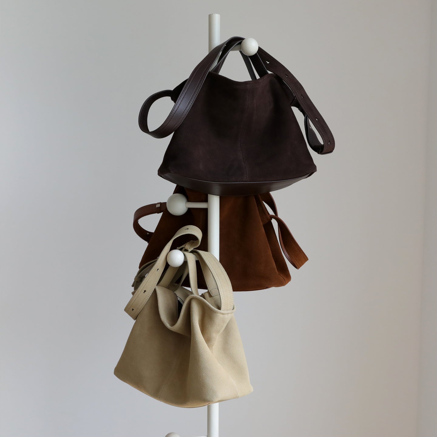 Suede Frosted Cowhide Slouchy Tote Bag for Women Fall Winter Commuter Shoulder Crossbody Handbag, Premium Genuine Leather Purse with Soft Matte Finish