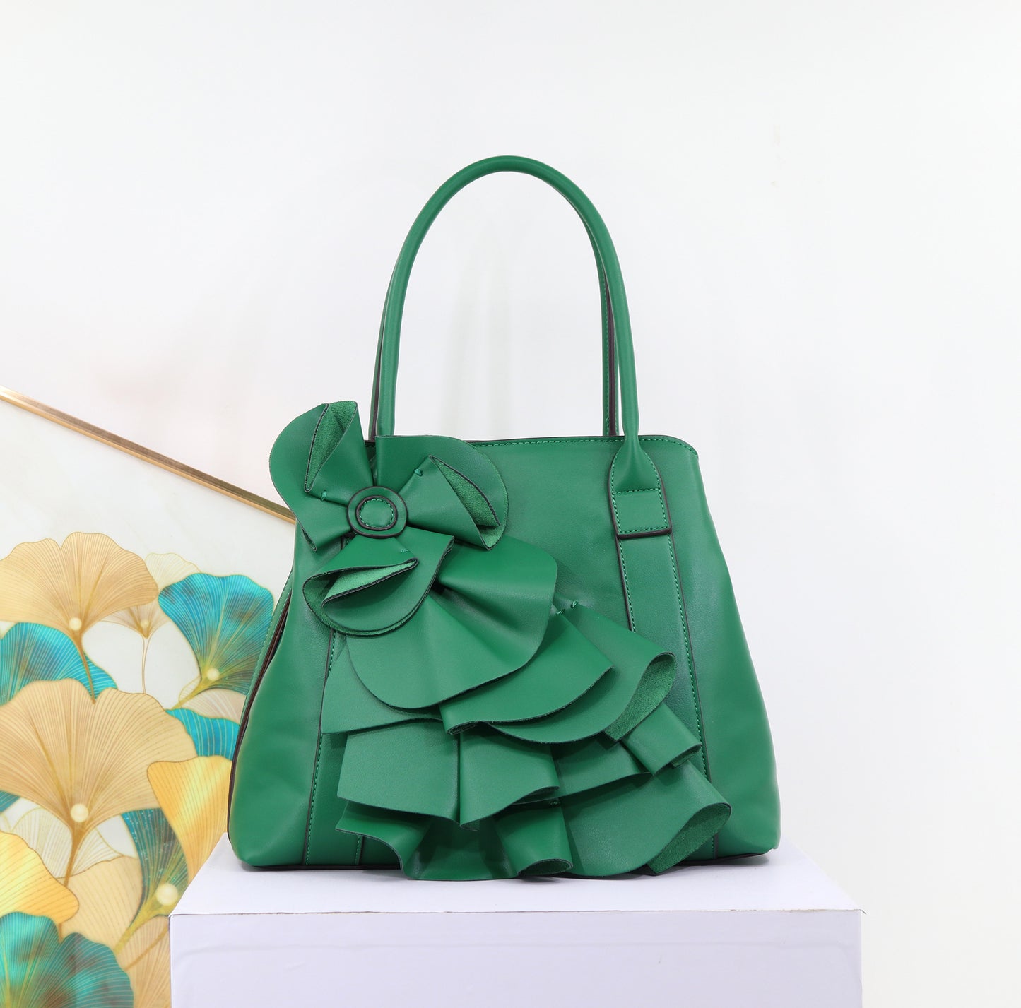 fashion flower handbag women luxury ladies tote bag