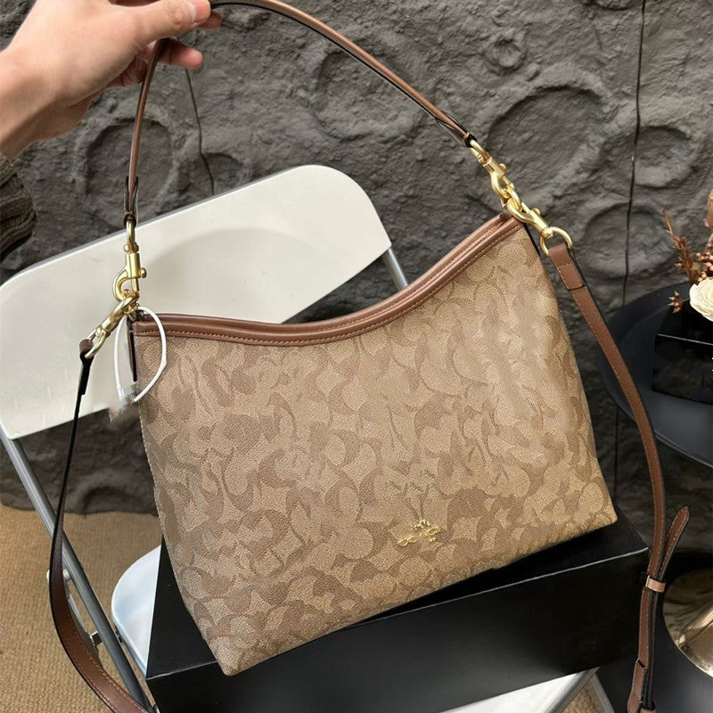 Genuine Leather Tote Bag for Women Trendy Shoulder Crossbody Purse, Versatile Casual Hobo Handbag with Slouchy Silhouette