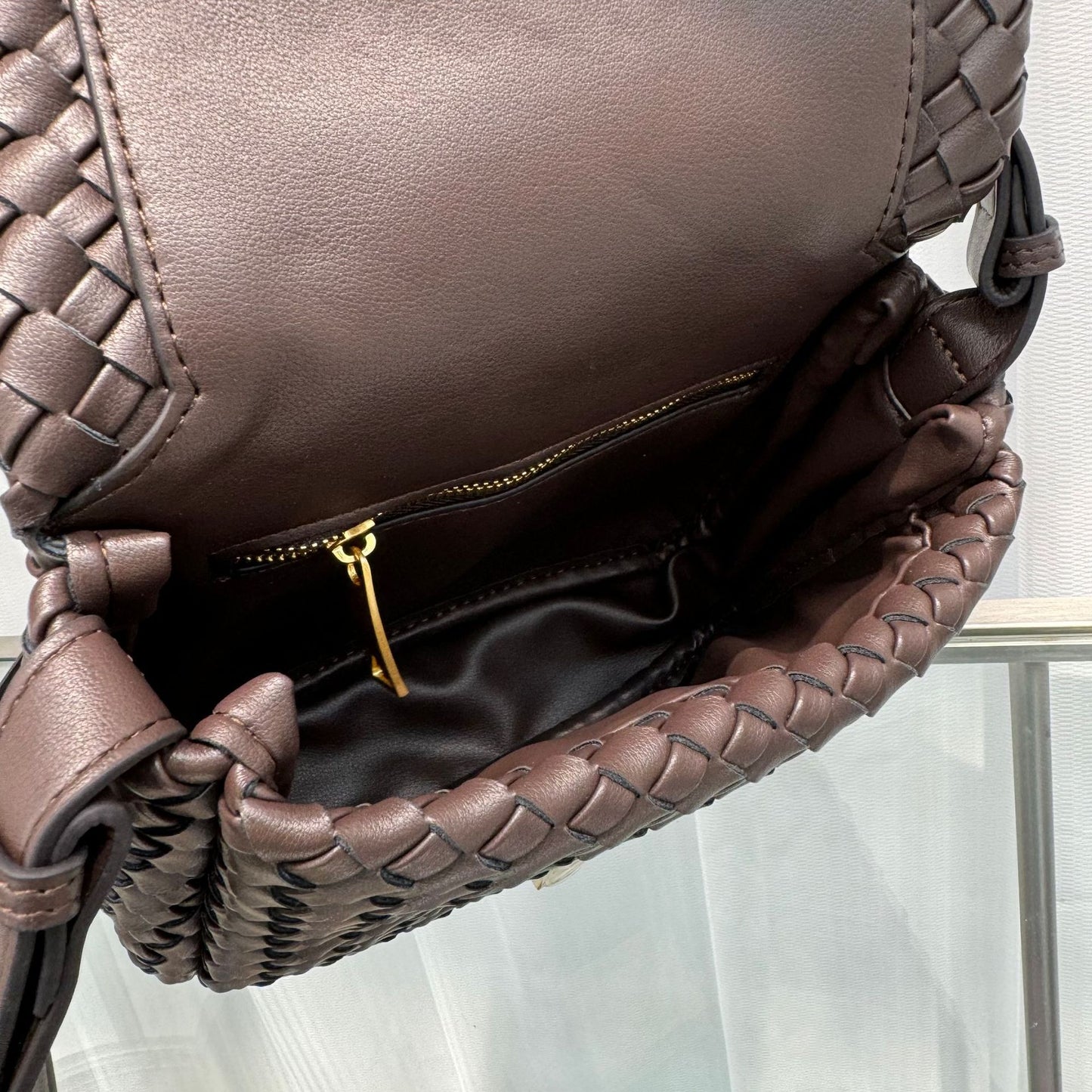 New Fine Woven Cowhide Mini Square Bag, Fashion Underarm Shoulder & Crossbody Bag for Women