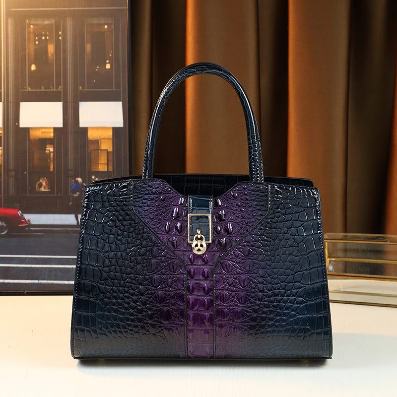 New Arrival Multi-Color Croc-Effect Commuter Bag for Women, A Trendy Top-Handle Crossbody Shoulder Handbag with Fashionable Everyday Design 7987