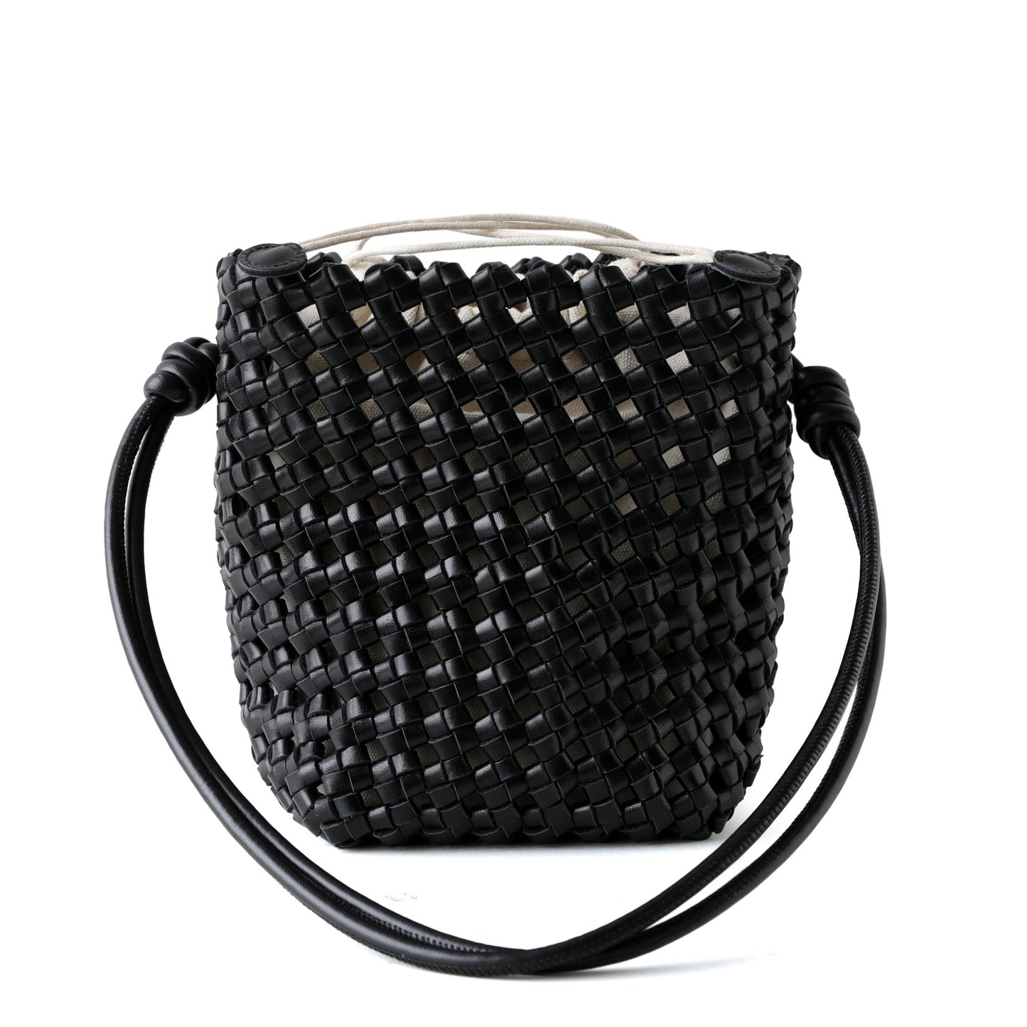 Top Layer Cowhide Handwoven Mini Bucket Bag for Women Exquisite Crossbody Small Bag, Niche Craftsmanship Purse with Versatile Style