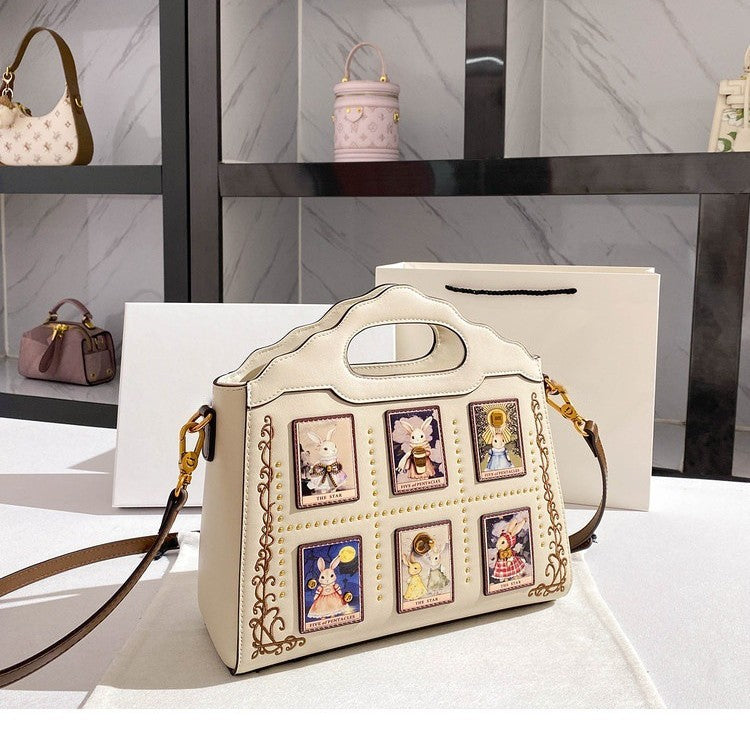 Chic Embroidered Birkin-Inspired Tote Bag for Women, Light Luxury Large Capacity Top-Handle Handbag with Premium Sophisticated Design, Perfect 2026 Everyday Purse