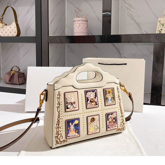 Chic Embroidered Birkin-Inspired Tote Bag for Women, Light Luxury Large Capacity Top-Handle Handbag with Premium Sophisticated Design, Perfect 2026 Everyday Purse