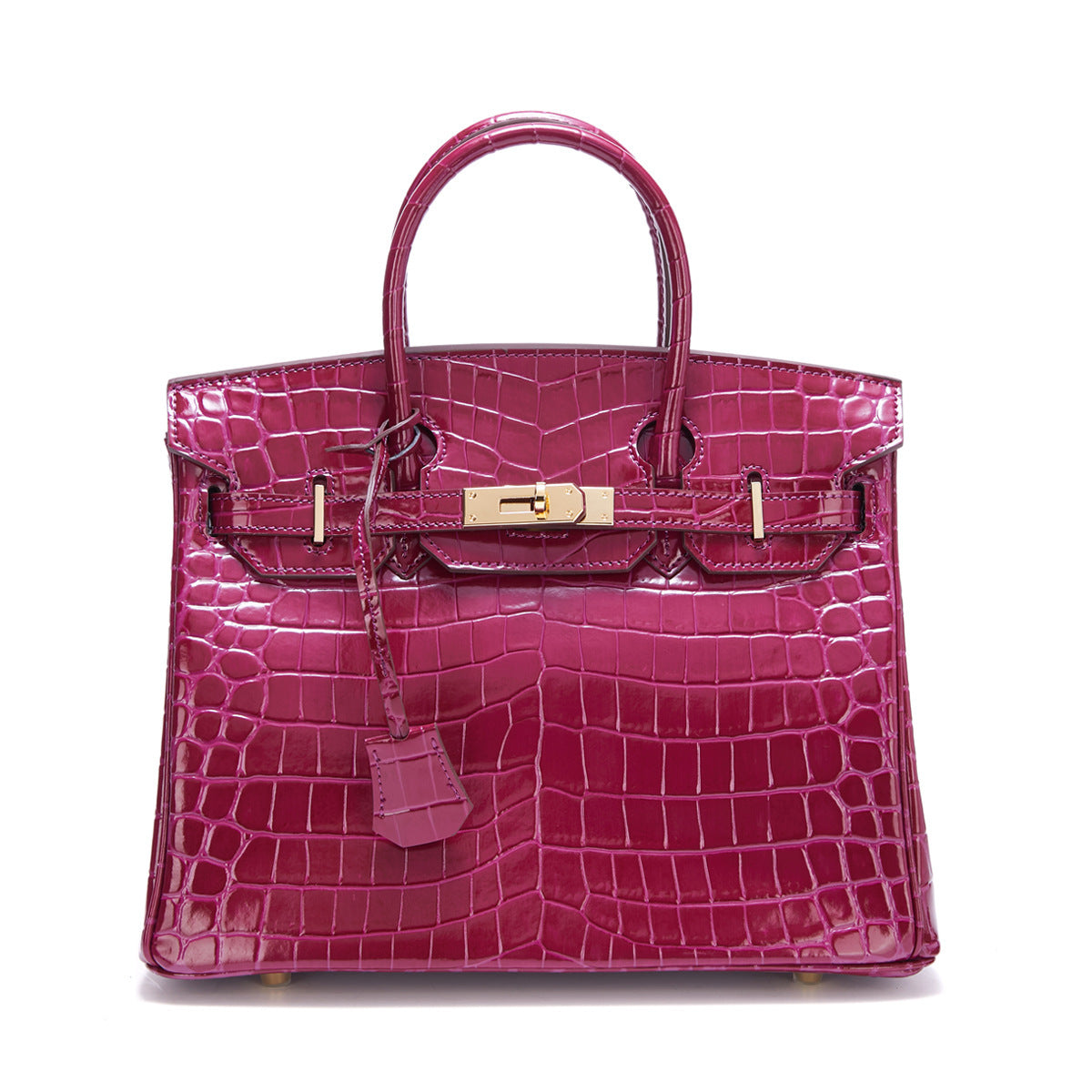 Genuine Leather Crocodile-Embossed Birkin-Style Bag for Women, Structured Large Commute Top Handle Shoulder Crossbody Purse, Versatile Everyday Handbag for Ladies