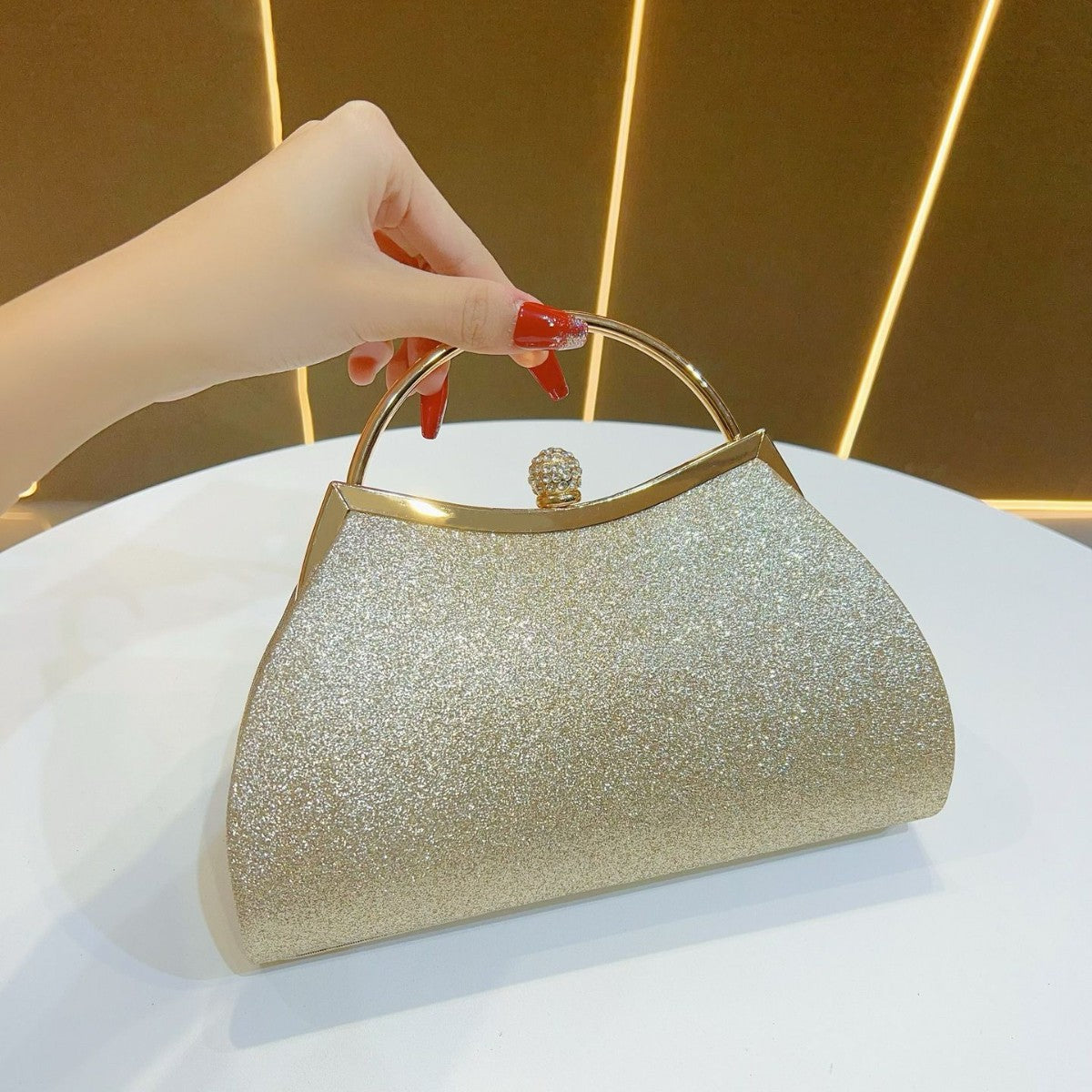 Dazzling Sequin Party Clutch for Women, A Glamorous KTV Top-Handle Crossbody Shoulder Bag with Sparkly Embellished Design, Perfect for Bridal Events Banquets Night Out Parties & Special Occasions