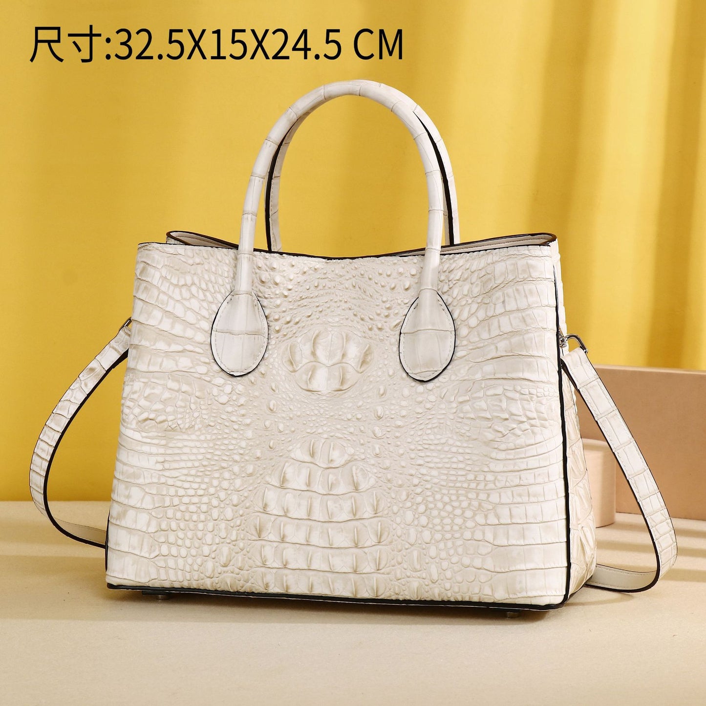 New Arrival Croc-Effect Large Capacity Garden Tote Bag for Women, A Versatile Top-Handle Handbag with Classic Design