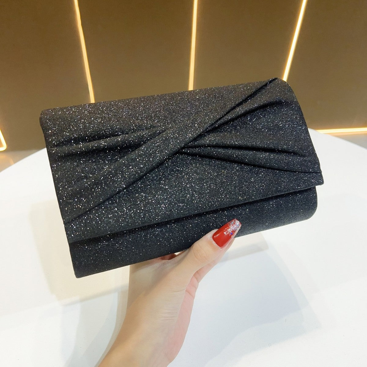 Chic Small Square Evening Bag for Women, A Versatile Top-Handle Clutch with Removable Crossbody Shoulder Strap, Perfect for Banquets Nightclubs KTV & Parties