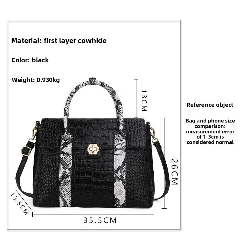 Genuine Soft Leather Large Capacity Tote Bag for Women, New Minimalist Crossbody Top Handle Handbag, Premium Everyday Purse for Ladies
