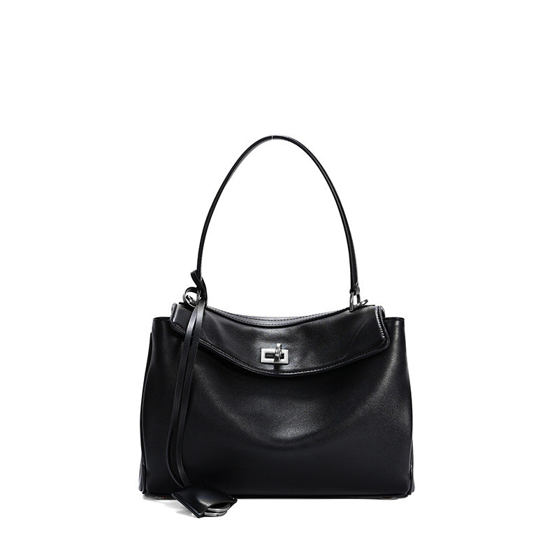 Genuine Leather Underarm Tote Bag for Women, New Fall Winter Large Capacity Crossbody Top Handle Purse, Premium Everyday Handbag for Ladies
