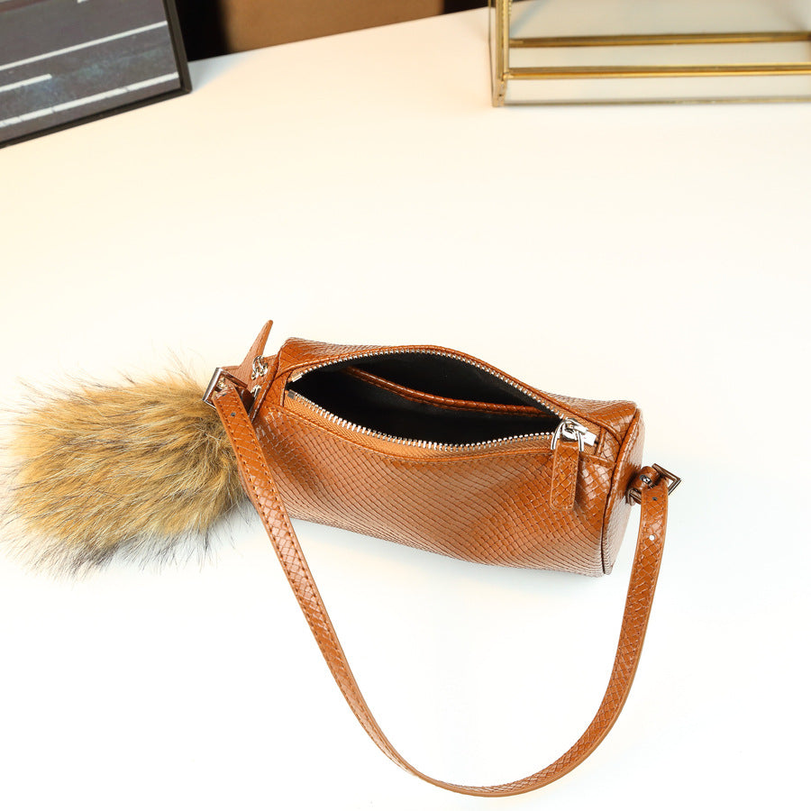 Grid Pattern Underarm Pillow Bag for Women Minimalist Shoulder Crossbody Purse with Keychain, Versatile Everyday Bag for Students & Casual Style