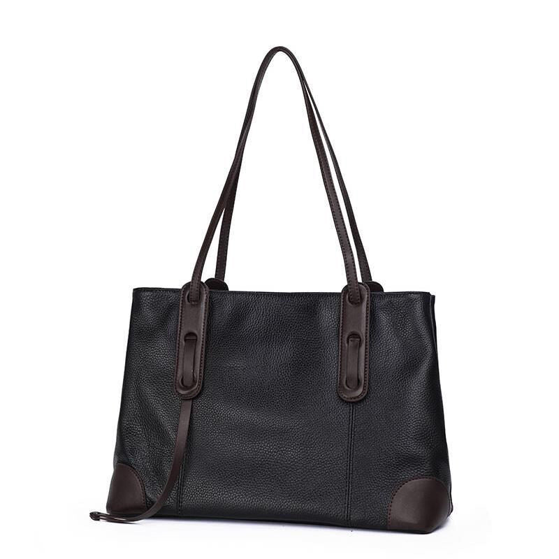 Genuine Soft Cowhide Tote Bag for Women, New Large Capacity Casual Shoulder Top Handle Purse, Trendy Pillow Handbag for Ladies