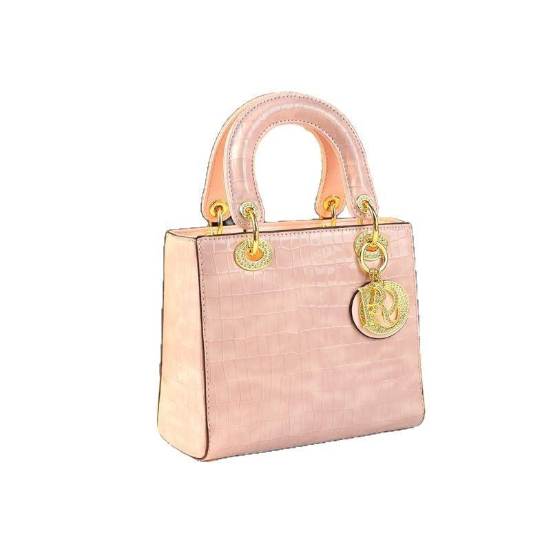 New Arrival Lady-Inspired Croc-Effect Bag for Women, A Light Luxury Shoulder Crossbody Top-Handle Handbag with Premium Exquisite Design