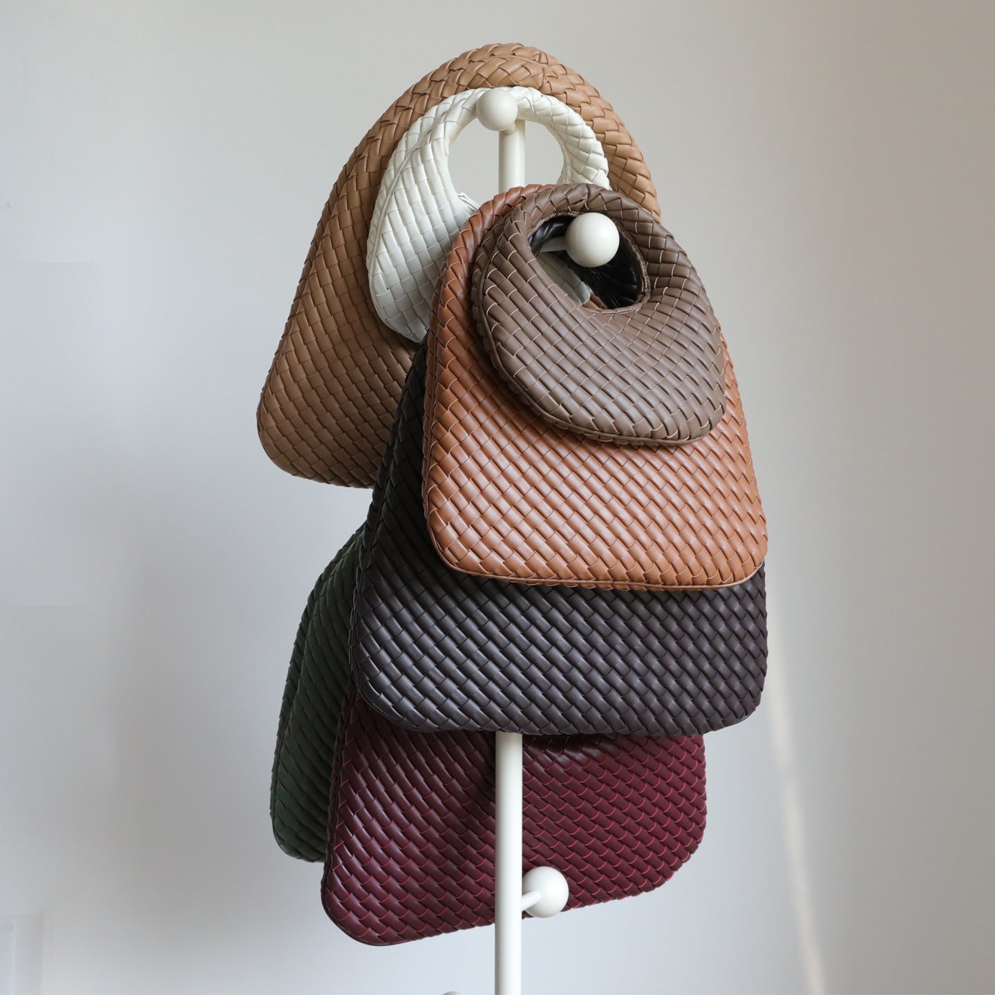 Handwoven Hobo Dumpling Bag for Women Genuine Leather Shoulder Underarm Handbag, Versatile Spring Summer Purse with Artisan Texture