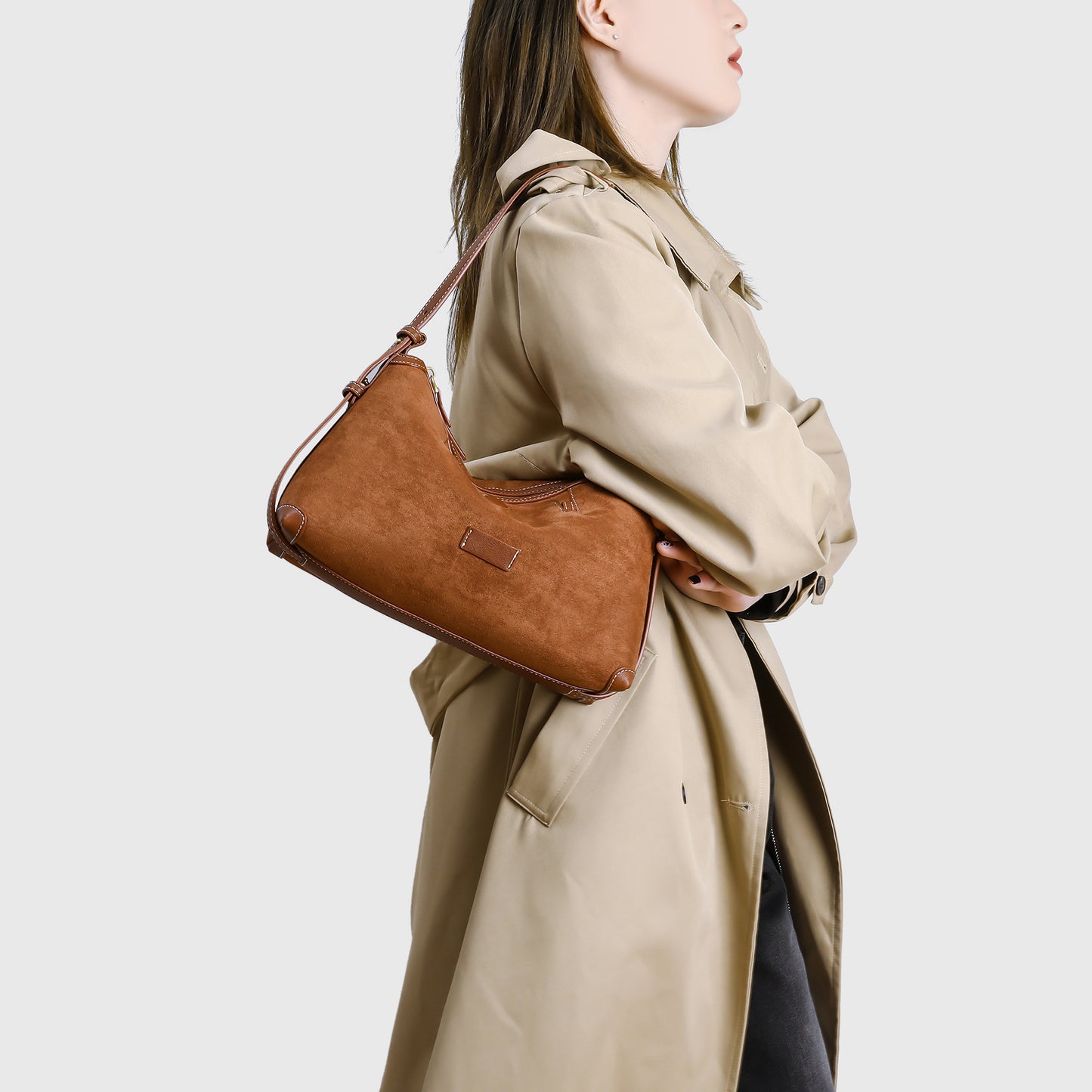 Premium Soft Tote Bag for Women, Large Capacity Light Luxury Shoulder Handbag with Crossbody Strap, Trendy Underarm Style Everyday Carryall