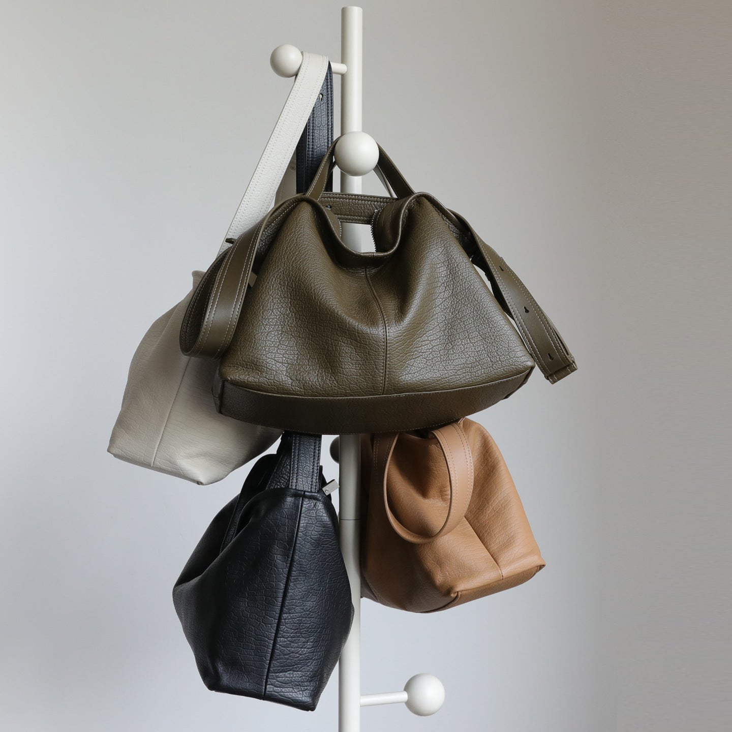 Elephant Grain Tote Bag for Women Top Layer Cowhide Slouchy Shoulder Crossbody Handbag, Versatile Pillow Purse with Premium Leather Texture