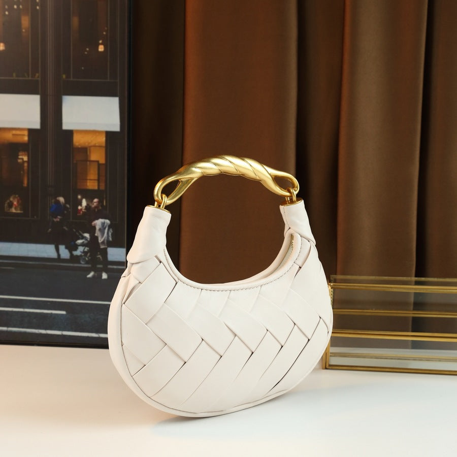 Quilted Woven Evening Bag for Women Summer Shoulder Crossbody Handbag, Trendy Personality Purse with Textured Design