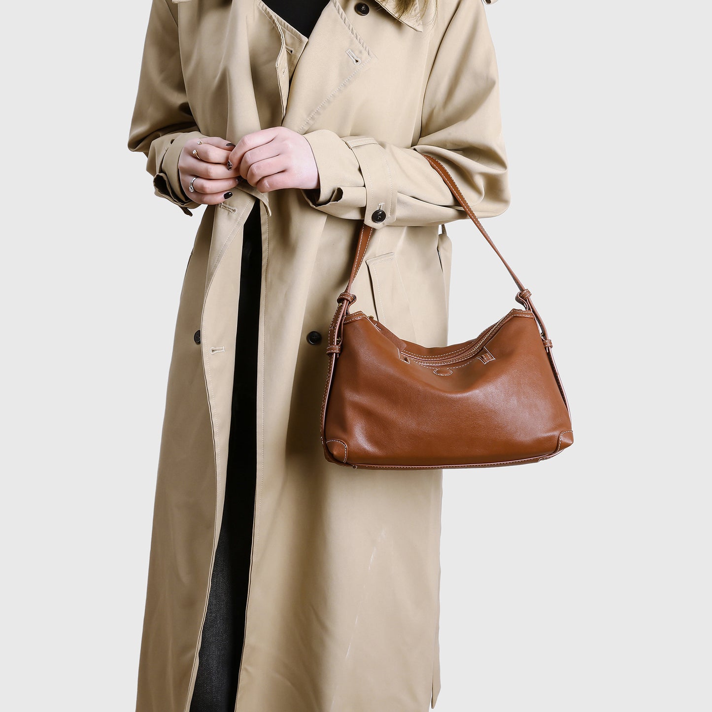 Premium Soft Tote Bag for Women, Large Capacity Light Luxury Shoulder Handbag with Crossbody Strap, Trendy Underarm Style Everyday Carryall