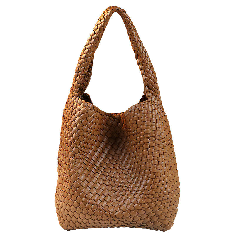 Handwoven Niche Tote Bag for Women with Detachable Sub-Bag, Large Capacity Shoulder Handbag with Versatile Everyday Design